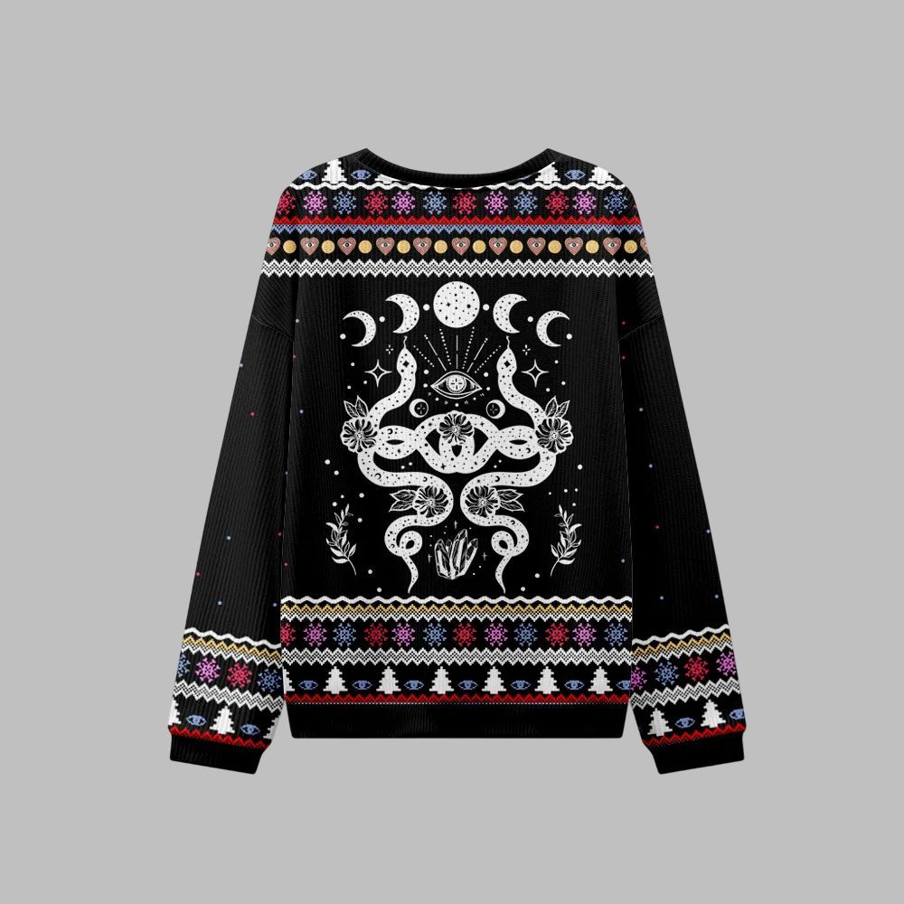 2025 Christmas Lunar Serpent Alchemy Ugly Christmas Sweater 3 2025 Christmas Lunar Serpent Alchemy Ugly Christmas Sweater 2