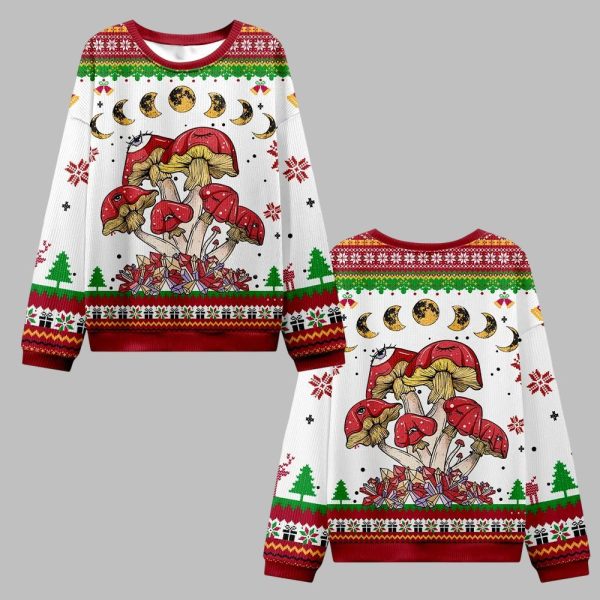 2025 Christmas Magic Mushroom Ugly Christmas Sweater 0