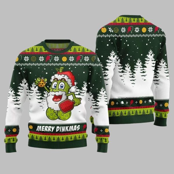2025 Christmas Merry Dinkmas Pickleball Ugly Christmas Sweater 3