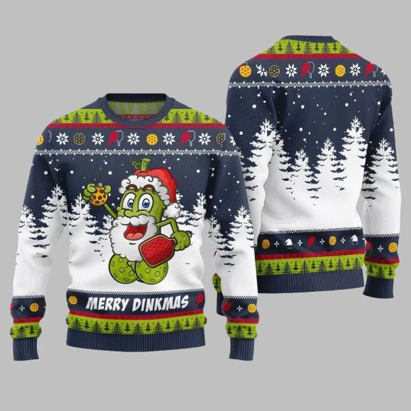 2025 Christmas Merry Dinkmas Pickleball Ugly Christmas Sweater 4