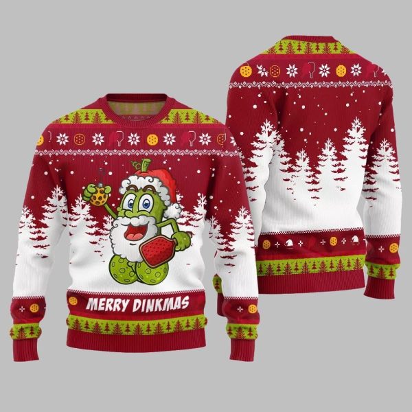 2025 Christmas Merry Dinkmas Pickleball Ugly Christmas Sweater 5