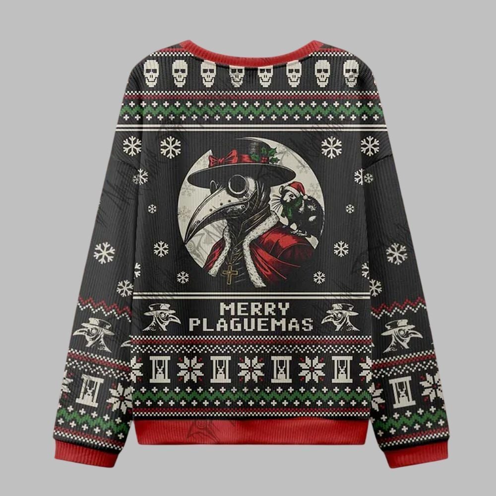 2025 Christmas Merry Plaguemas Ugly Christmas Sweater 3 2025 Christmas Merry Plaguemas Ugly Christmas Sweater 2