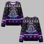 2025 Christmas Moon Phase Bat Ugly Christmas Sweater