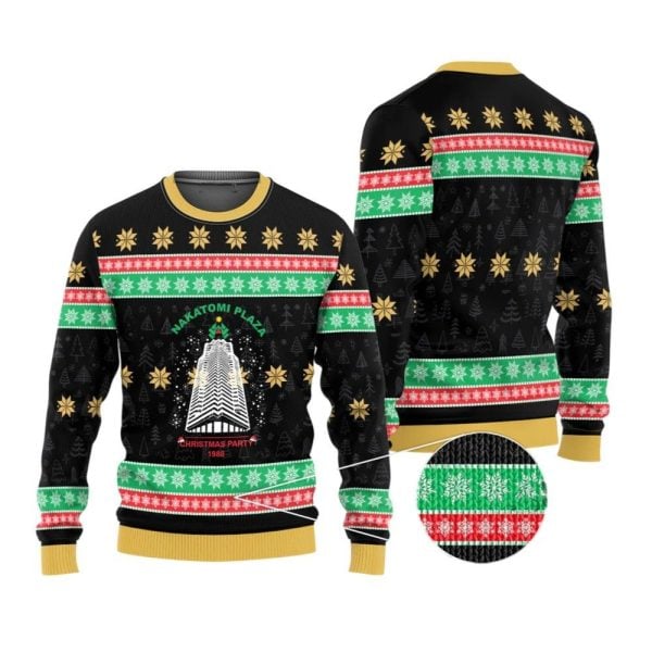 2025 Christmas Nakatomi Plaza Die Hard Christmas Ugly Sweater 1 2