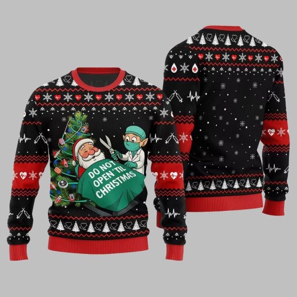 2025 Christmas Nurse Do Not Opentil Christmas Ugly Christmas Sweater 2
