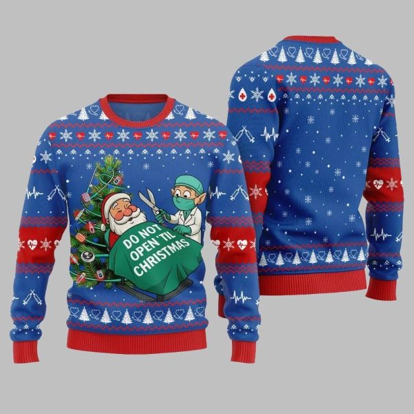 2025 Christmas Nurse Do Not Opentil Christmas Ugly Christmas Sweater 4