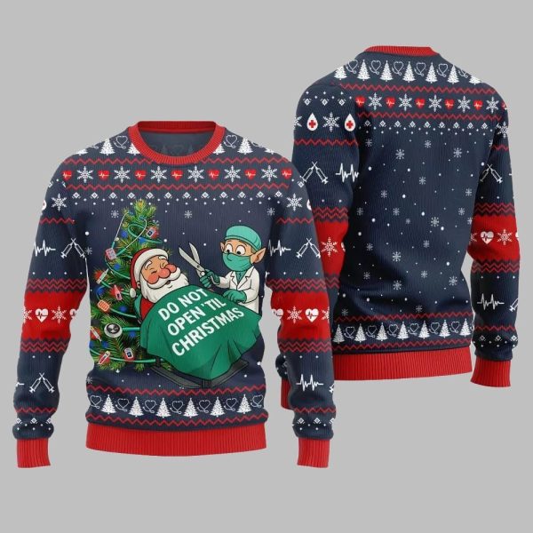 2025 Christmas Nurse Do Not Opentil Christmas Ugly Christmas Sweater 5