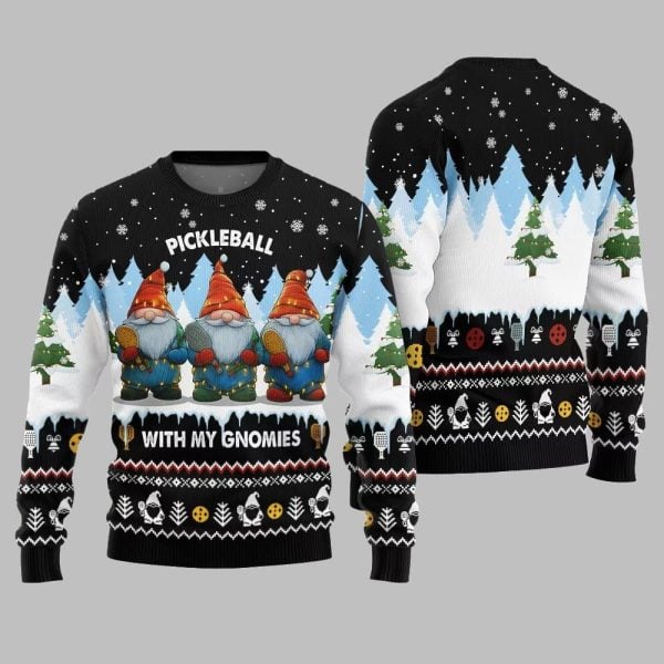 2025 Christmas Pickleball With My Gromies Ugly Christmas Sweater 2