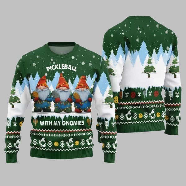 2025 Christmas Pickleball With My Gromies Ugly Christmas Sweater 5