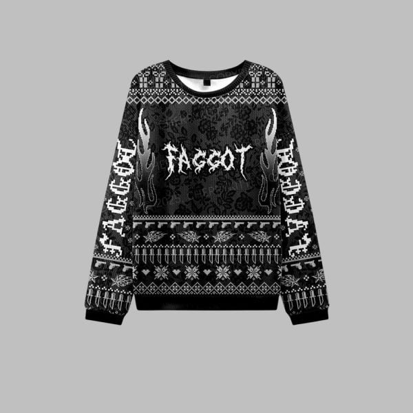 2025 Christmas Punk Faggot Pride Ugly Christmas Sweater 1