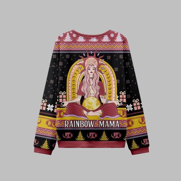 2025 Christmas Rainbow Mama Ugly Christmas Sweater 2