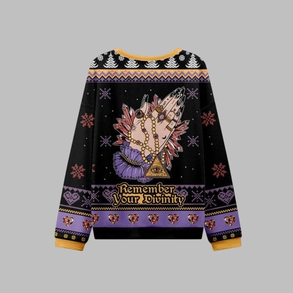 2025 Christmas Remember Your Divinity Ugly Christmas Sweater 2
