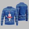 2025 Christmas Ridiculous Flamingo Toilet Yoga Ugly Christmas Sweater 1