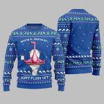 2025 Christmas Ridiculous Flamingo Toilet Yoga Ugly Christmas Sweater