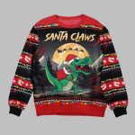 2025 Christmas Santa Claws T-Rex Christmas Dinosaur Ugly Sweater