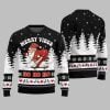 2025 Christmas Santa Merry Vibes Ho Ho Ho Ugly Christmas Sweater 1