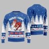 2025 Christmas Santa Merry Vibes Ho Ho Ho Ugly Christmas Sweater 3