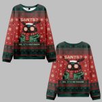 2025 Christmas Santa No It's Mothman Ugly Christmas Sweater