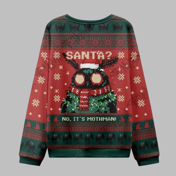 2025 Christmas Santa No Its Mothman Ugly Christmas Sweater 2