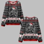 2025 Christmas Slay Bells and Scarlet Blooms Ugly Christmas Sweater