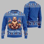 2025 Christmas Slow Down Be More Capybara Ugly Christmas Sweater