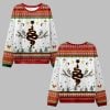 2025 Christmas Snake And Moon Phase Ugly Christmas Sweater 0
