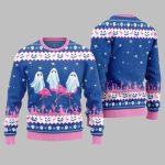 2025 Christmas Spooky Flamingo Ugly Christmas Sweater