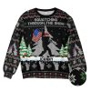 2025 Christmas Squatching Through The Snow American Bigfoot Ugly Christmas Sweater 1 2