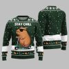 2025 Christmas Stay Chill Capybara Ugly Christmas Sweater 4