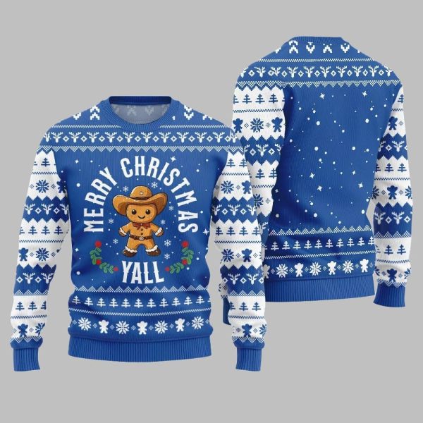 2025 Christmas Sweet Silly Gingerbread Cookie Ugly Christmas Sweater 2