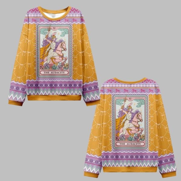 2025 Christmas The Audacity Tarot Card Ugly Christmas Sweater 0