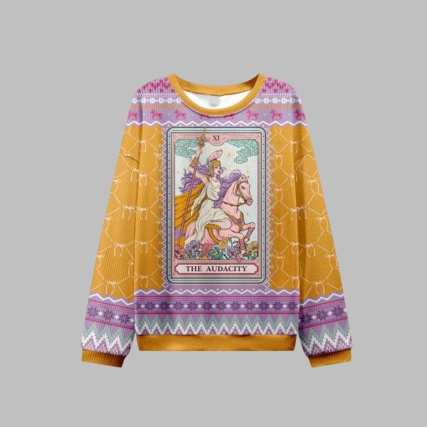 2025 Christmas The Audacity Tarot Card Ugly Christmas Sweater 1