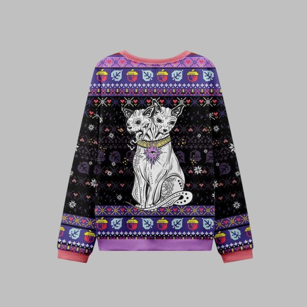 2025 Christmas The Cat Goddess Bastet Ugly Christmas Sweater 2