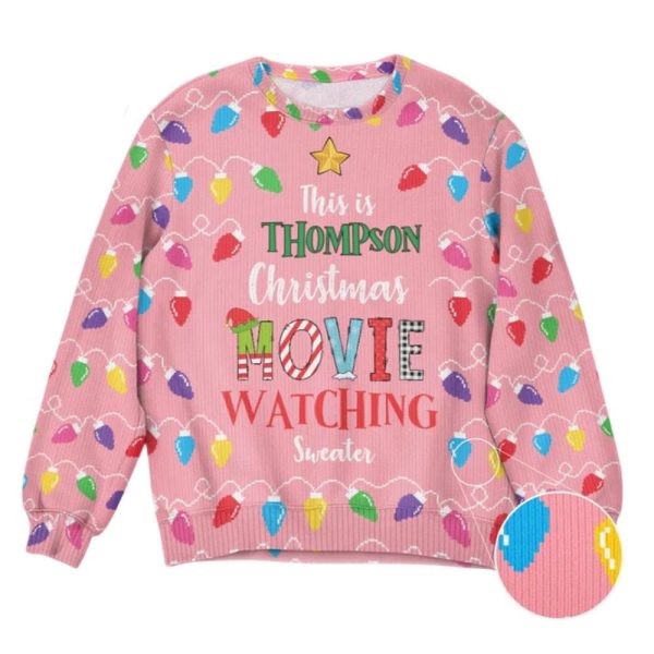 2025 Christmas This Is My Christmas Movie Watching Ugly Christmas Sweater 1 2