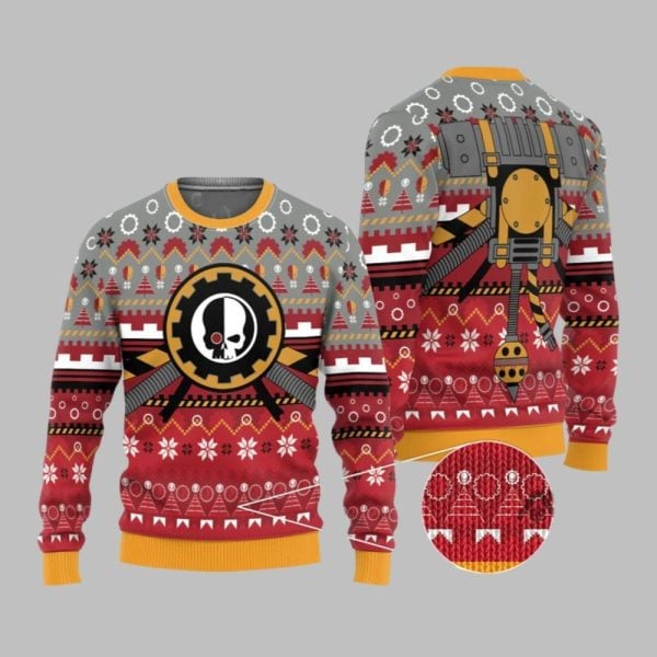 2025 Christmas Warhammer Adeptus Mechanicus Iconic Ugly Sweater 1 1
