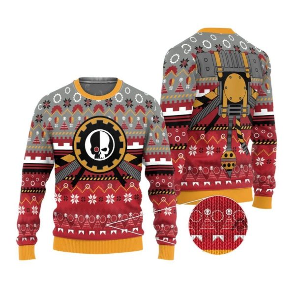 2025 Christmas Warhammer Adeptus Mechanicus Iconic Ugly Sweater 1 2