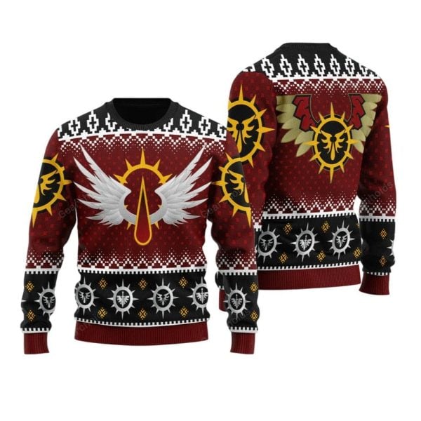 2025 Christmas Warhammer Blood Angels Iconic Ugly Christmas Sweater 1 2