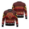 2025 Christmas Warhammer Chaos Reigns Khorne Iconic Ugly Christmas Sweater 1 2