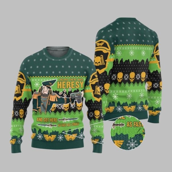 2025 Christmas Warhammer Colonel Commissar Ibram Gaunt Iconic Ugly Sweater 1 1