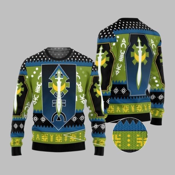 2025 Christmas Warhammer Craftworlds Aeldari Of Alaitoc Iconic Ugly Sweater 1 1