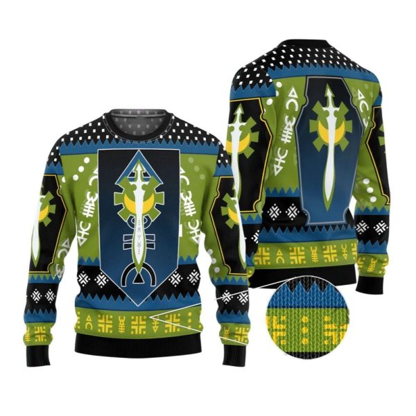 2025 Christmas Warhammer Craftworlds Aeldari Of Alaitoc Iconic Ugly Sweater 1 2
