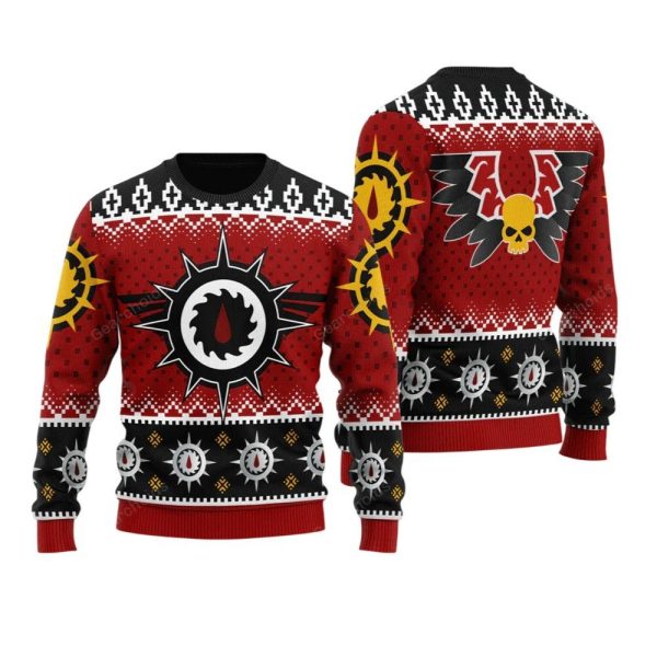 2025 Christmas Warhammer Flesh Tearers Iconic Ugly Christmas Sweater 1 2
