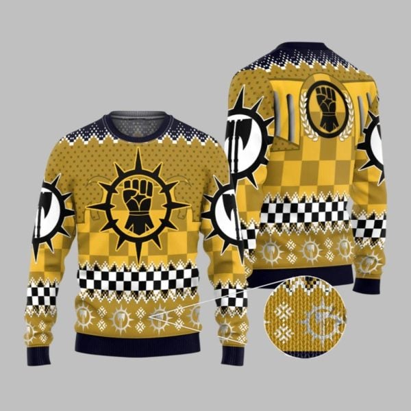 2025 Christmas Warhammer Imperial Fists Iconic Ugly Christmas Sweater 1 1