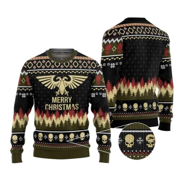2025 Christmas Warhammer Imperium Iconic Ugly Christmas Sweater 1 2