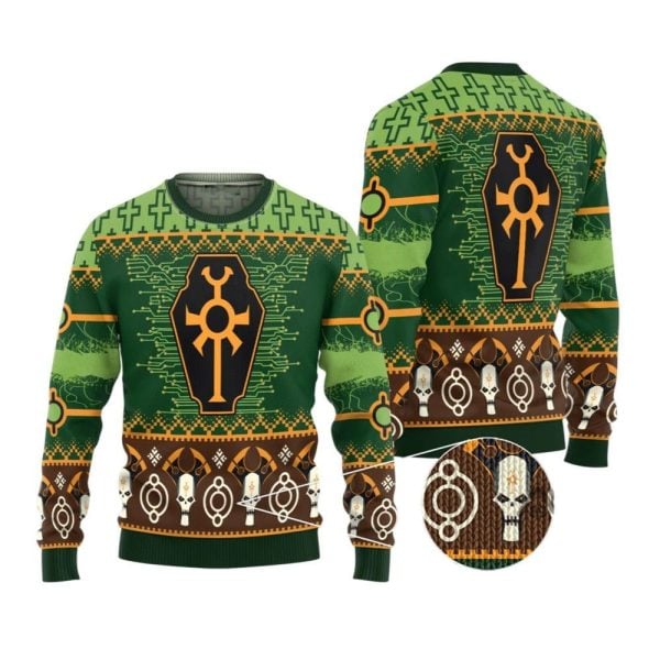 2025 Christmas Warhammer Necron Iconic Ugly Christmas Sweater 1 2