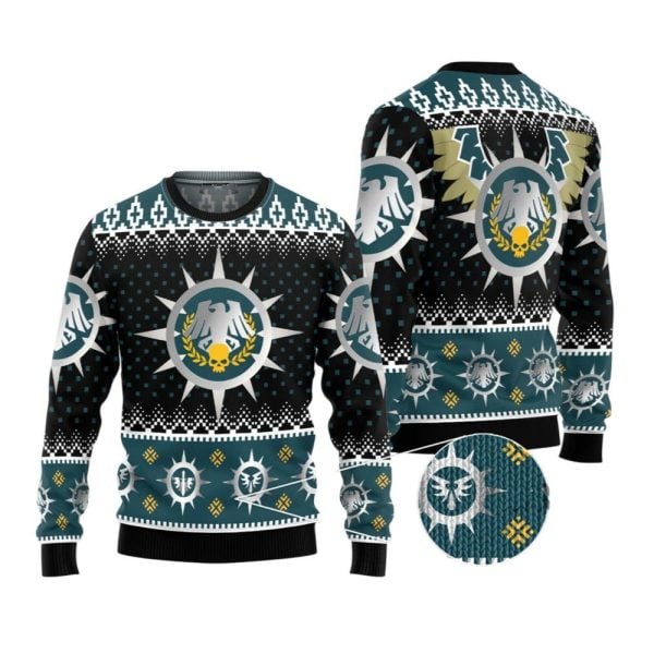 2025 Christmas Warhammer Raven Guard Iconic Ugly Christmas Sweater 1 2