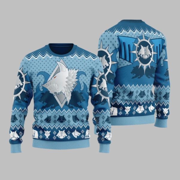 2025 Christmas Warhammer Space Wolves Iconic Ugly Sweater 1 1
