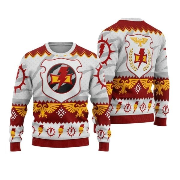 2025 Christmas Warhammer White Scars Iconic Ugly Sweater 1 2