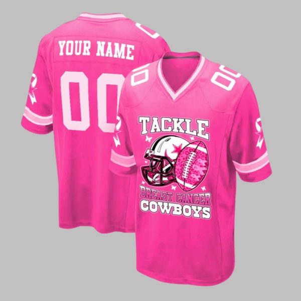 2025 Cowboys Tackle Breast Cancer Football Jersey 1 1