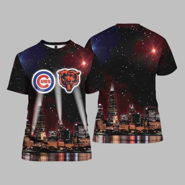 2025 Cubs x Bears Skyline Shirt 1 1